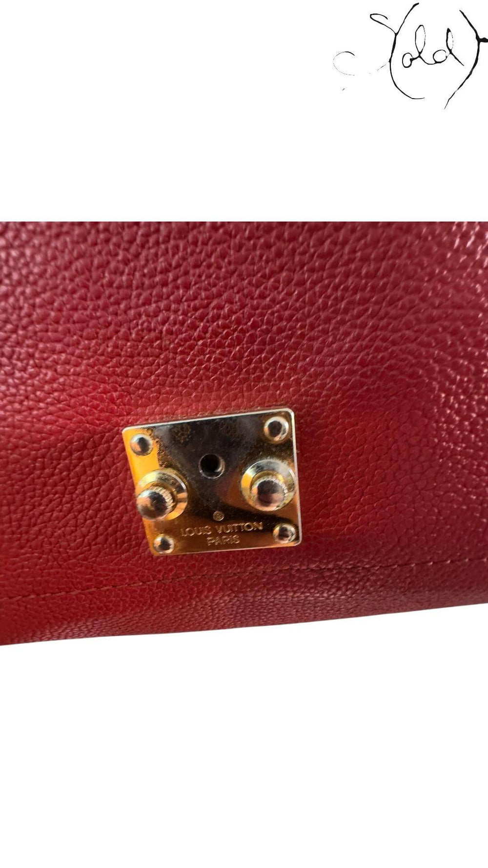 LOUIS VUITTON Empreinte Saint Germain PM – Cherry Calfskin Icon, Base view | Sold Attire