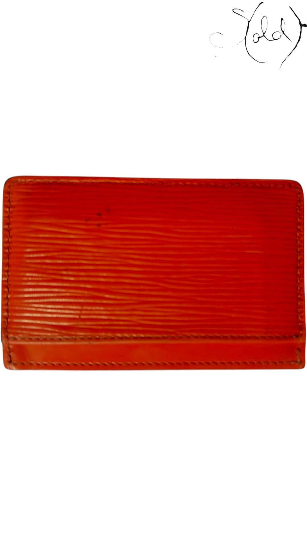 Louis Vuitton Epi Cardholder – Mandarin Orange, Interior view | Sold Attire