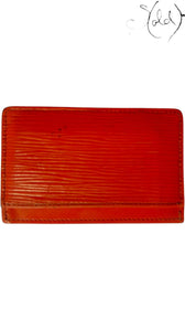 Louis Vuitton Epi Cardholder – Mandarin Orange, Interior view | Sold Attire