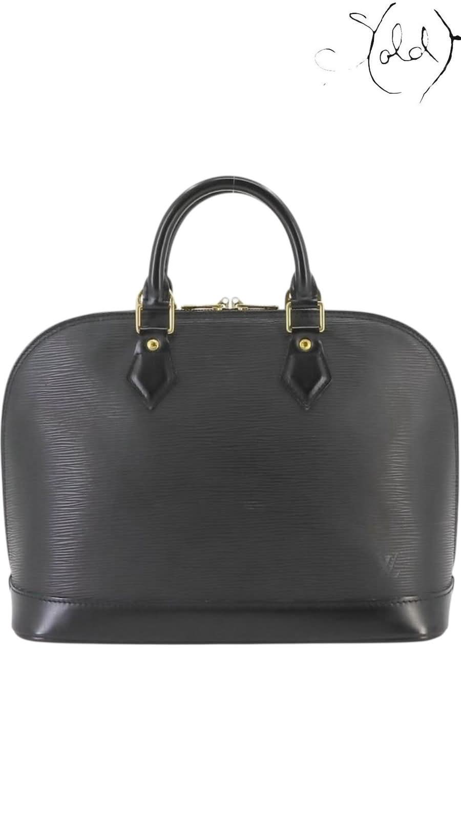 Louis Vuitton Handbag Louis Vuitton Alma MM Black Epi Leather 1998 | Sold Attire