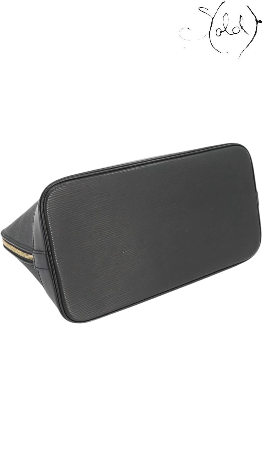 Louis Vuitton Alma MM Black Epi Leather 1998 — Base view | Sold Attire