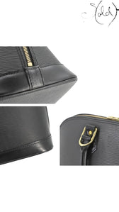 Louis Vuitton Alma MM Black Epi Leather 1998, Interior view | Sold Attire