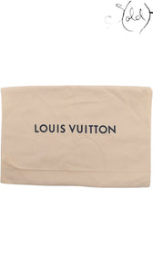 Sold Attire beige dust bag with black Louis Vuitton logo