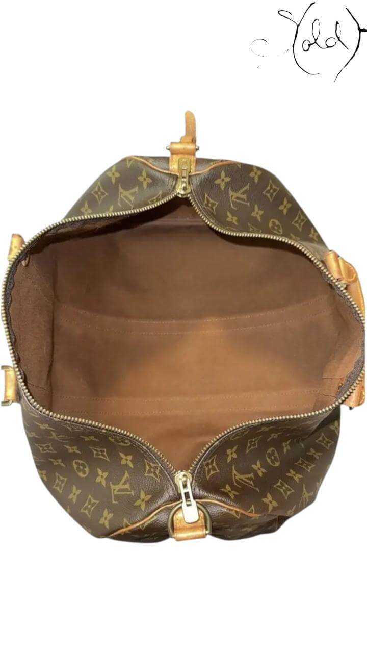 LOUIS VUITTON Keepall 45 – Brown Leather, Base view | Sold Attire