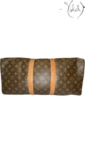LOUIS VUITTON Keepall 45 – Brown Leather, Detail view | Sold Attire