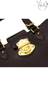 Louis Vuitton Melrose Amarante Patent Leather Bag, Hardware detail | Sold Attire