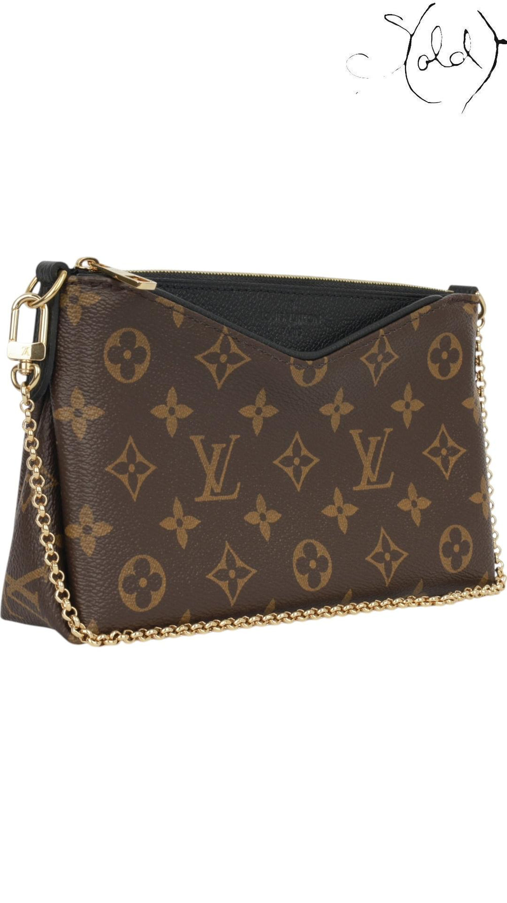 Louis Vuitton Monogram Pallas Clutch, Back view | Sold Attire