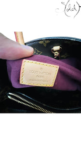Louis Vuitton Montaigne MM Monogram Canvas Tote – Structured Elegance, Close-up | Sold Attire