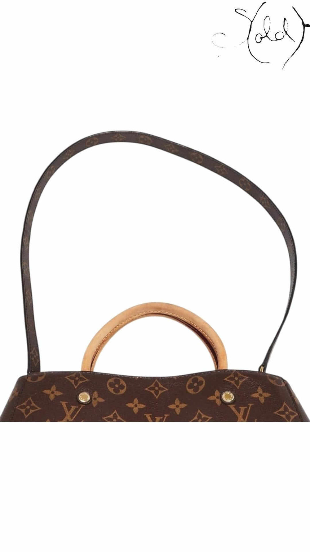 Louis Vuitton Montaigne MM Monogram Canvas Tote – Structured Elegance, Interior view | Sold Attire