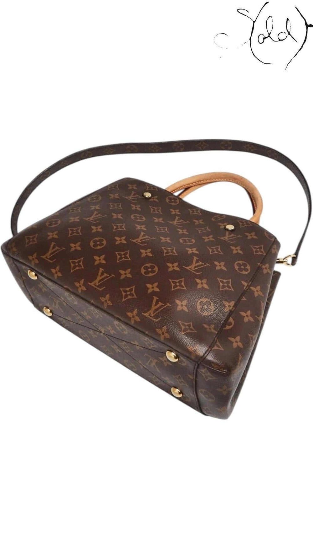 Louis Vuitton Montaigne MM Monogram Canvas Tote – Structured Elegance, Back view | Sold Attire