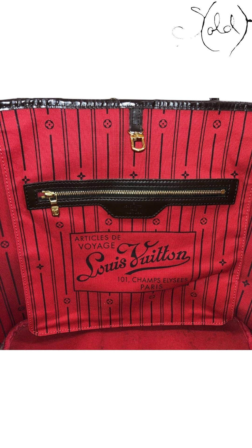 Louis Vuitton Neverfull GM Damier Ebene – French Icon, Close-up | Sold Attire