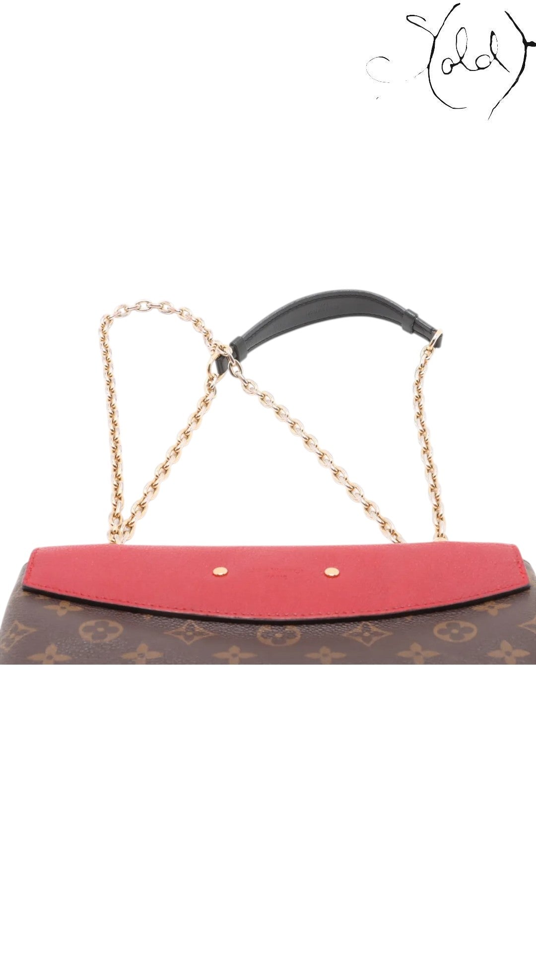 Louis Vuitton Monogram Saint-Placide Crossbody Bag Red Interior Complete Set, Hardware detail | Sold Attire