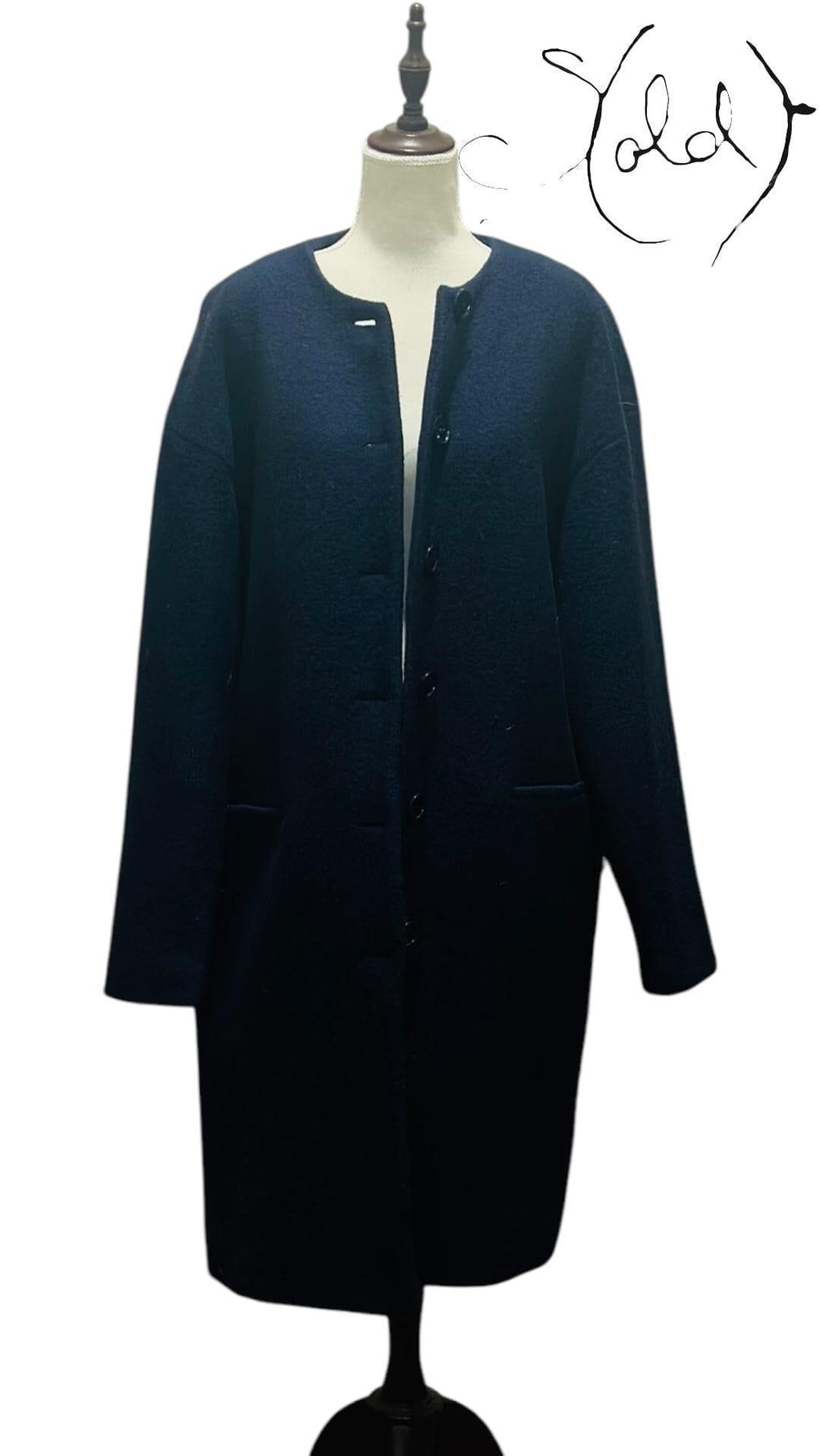 Love Moschino Wool Coat – Silent Luxury Defined, Interior view | Sold Attire