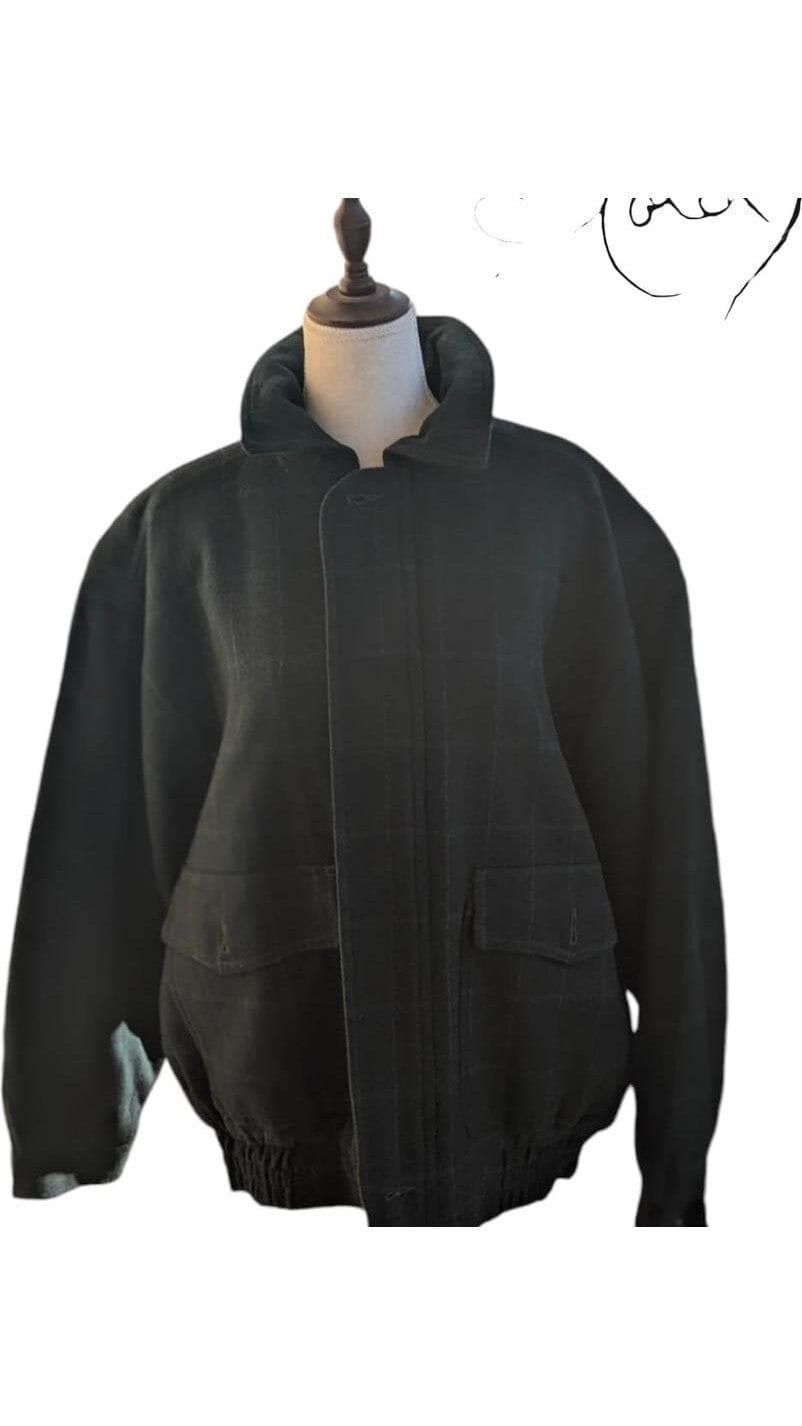 Luc Saint Alban Cashmere-Wool Bomber Jacket – Plaid Design