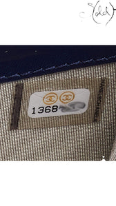 Chanel blue caviar wallet card slots detail
