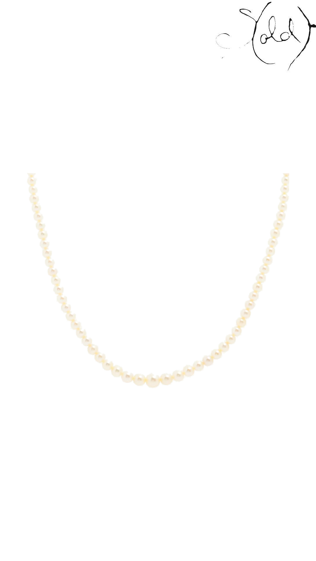 MIKIMOTO graduated pearl necklace with silver clasp - view 1