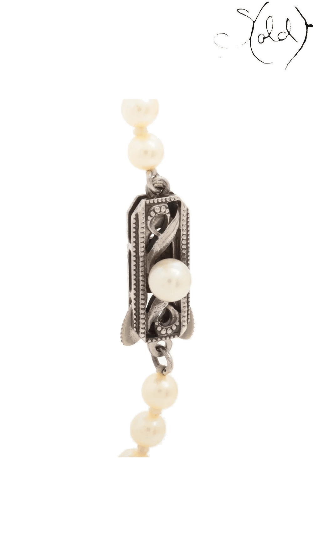 MIKIMOTO graduated pearl necklace with silver clasp - view 3