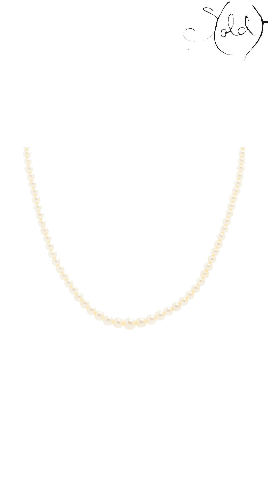 MIKIMOTO graduated pearl necklace with silver clasp - view 1