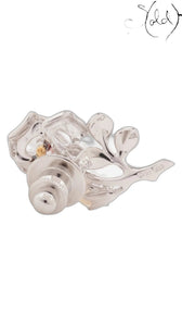 MIKIMOTO rose brooch, reverse and pin view