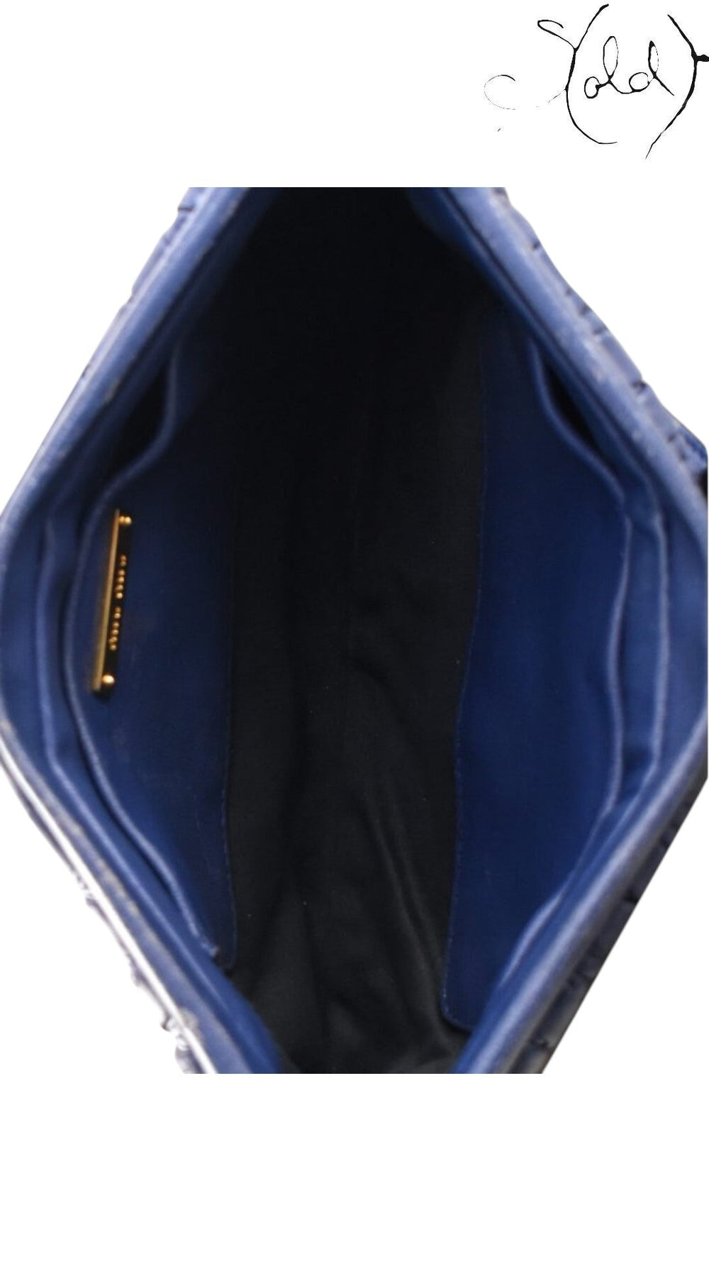 Miu Miu Blue Matelasse Leather Crossbody Bag corner detail