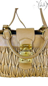 Miu Miu Bow Leather Shoulder Bag – Classic Elegance, Hardware detail | Sold Attire