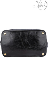 Miu Miu Black Vitello Lux Satchel, Detail view | Sold Attire