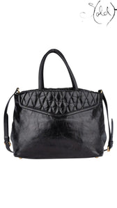 Miu Miu Black Vitello Lux Satchel, Interior view | Sold Attire
