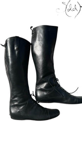 Miu Miu Leather Riding Boots – Equestrian Edge, Interior view | Sold Attire