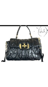 Miu Miu Matelassé Club Bag – Gold Turnlock, Interior view | Sold Attire