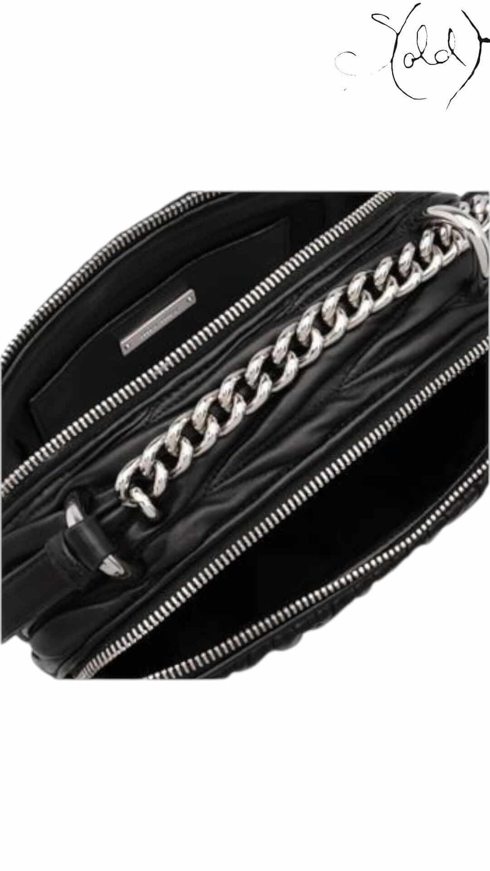 Miu Miu What Goes Around Comes Around Black Nappa – Iconic Bag, Hardware detail | Sold Attire