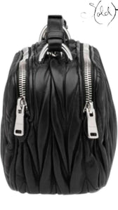 Miu Miu What Goes Around Comes Around Black Nappa – Iconic Bag, Detail view | Sold Attire