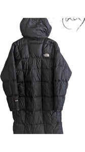 North Face Long Black Puffer Coat – 600 Fill, Back view | Sold Attire