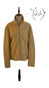 Oraffti Italian Leather Jacket - Sleek Vintage Style, Back view | Sold Attire