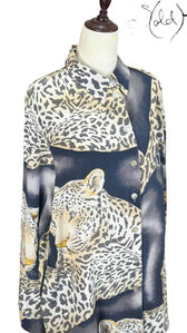 Panther Silk Shirt – Archive Safari, Interior view | Sold Attire