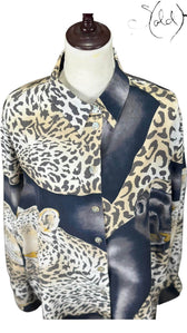 Panther Silk Shirt – Archive Safari, Back view | Sold Attire