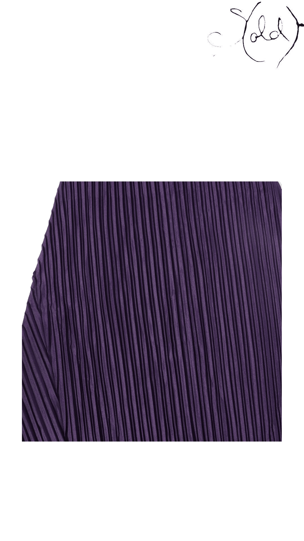 PLEATS PLEASE Issey Miyake purple sleeveless dress size 2: purple pleat texture detail