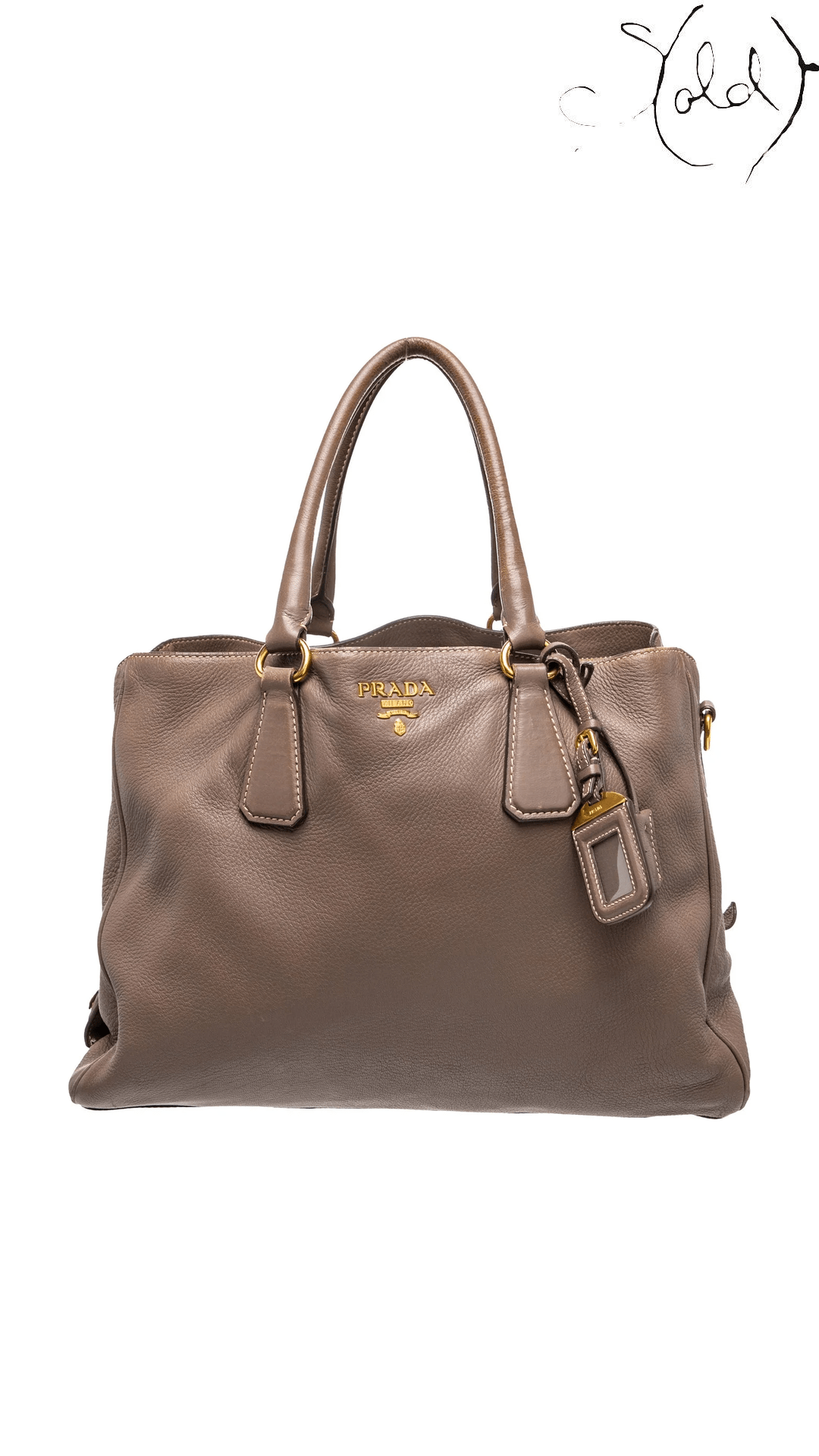 Prada Signature Argilla Cervo leather tote - view 1