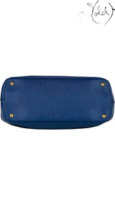 Prada Blue Saffiano Galleria Handbag – Iconic Shoulder Strap, Interior view | Sold Attire