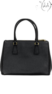 PRADA Galleria Medium Handbag – Black Saffiano Leather, Side view | Sold Attire