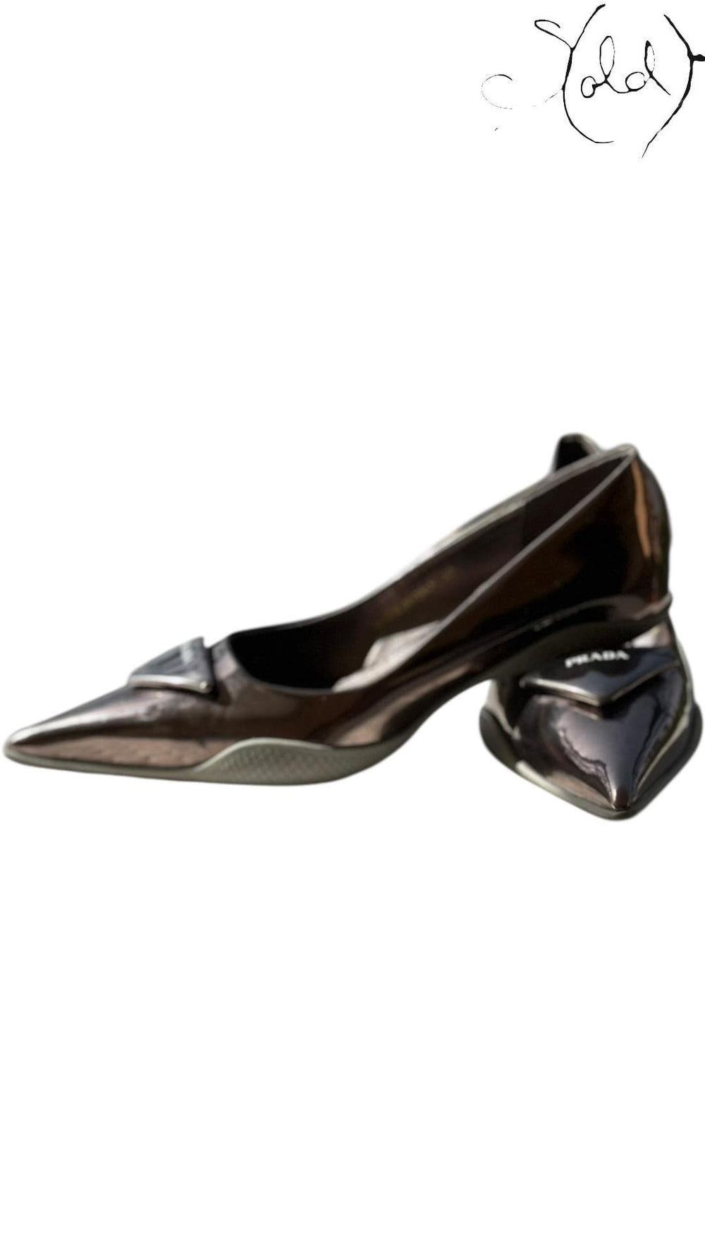 PRADA Monolith Pointed Pumps – Patent Icon, Detail view | Sold Attire
