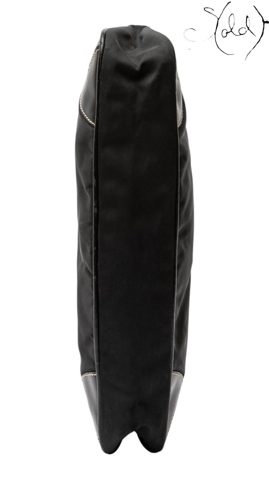 Prada Nylon and Leather Shoulder Bag Black | Sold Attire - Sold Attire