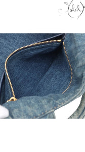 Prada Canapa Denim Logo Satchel Blue GHW 2010s | Sold Attire, Authenticated Pre - Owned | Sold Attire