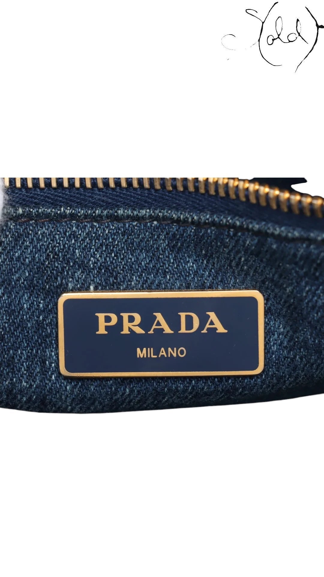 Prada Canapa Denim Logo Satchel Blue GHW 2010s | Sold Attire, Authenticated Pre - Owned | Sold Attire
