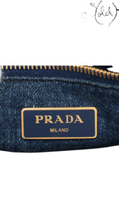 Prada Canapa Denim Logo Satchel Blue GHW 2010s | Sold Attire, Authenticated Pre - Owned | Sold Attire
