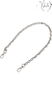 Sold Attire silver-tone metal chain strap with lobster clasps for a shoulder bag.
