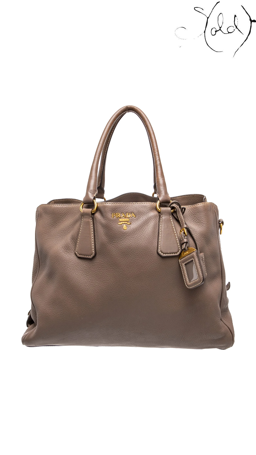 Prada Signature Argilla Cervo leather tote - view 1