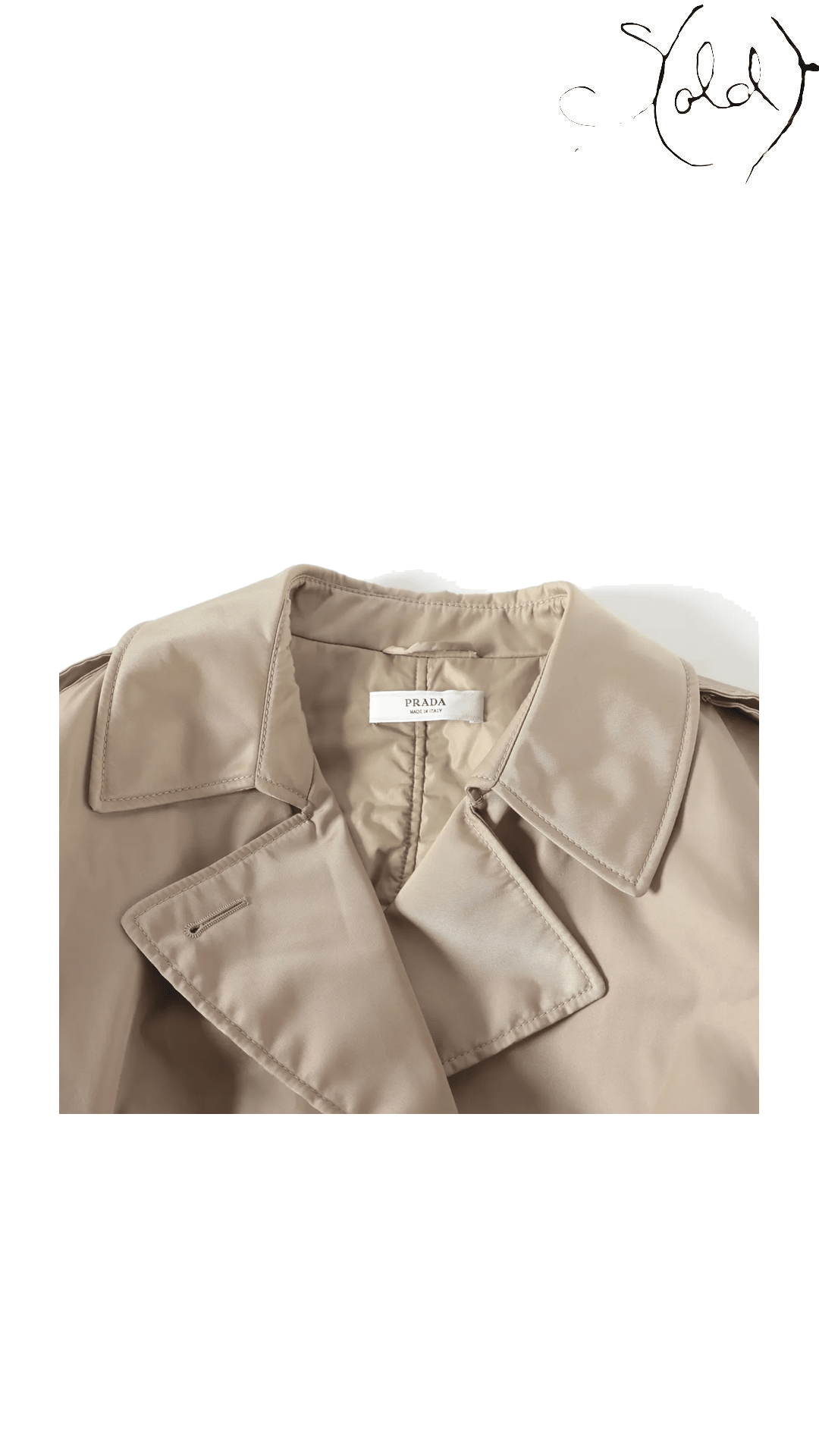 Prada 2007 Nylon Belted Trench Coat Size 44 - view 4