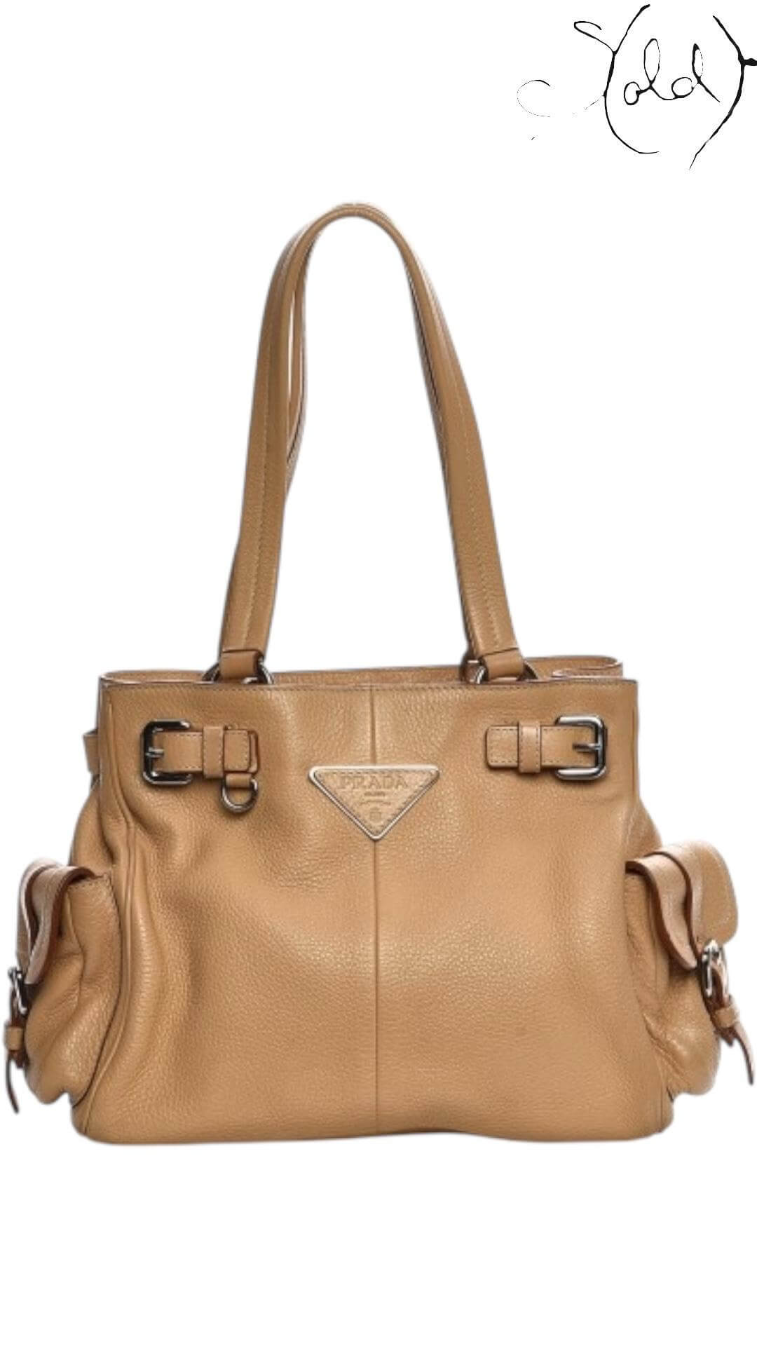 Prada Vitello Daino Buckle Shoulder Bag | Sold Attire