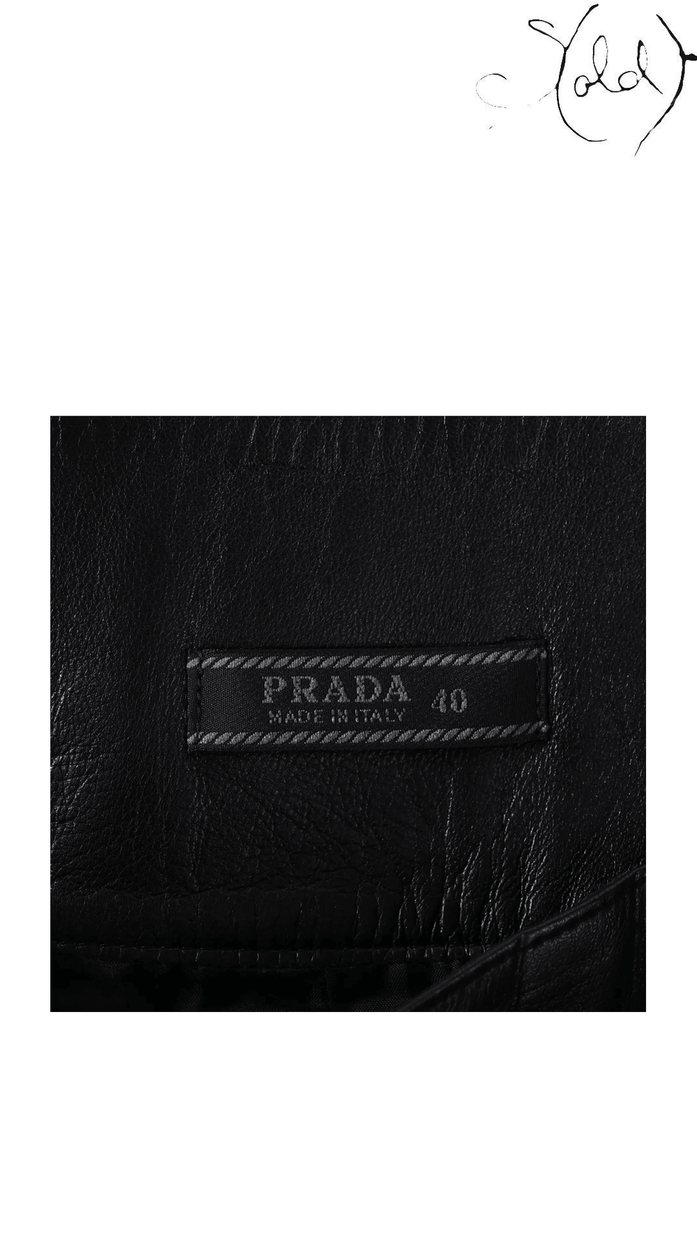 Prada black leather pencil skirt size 40: Prada maker label and size 40