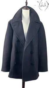 Ralph Lauren Melton Peacoat – Naval Precision, Side view | Sold Attire